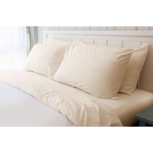 Thomaston T180, Plain Weave, 50 Cotton/50 Polyester, Queen Fitted Sheet, 60x80, Bone